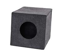 Folpus Cama Tipo Cubo con Forma de Cueva de Fieltro, Plegable, autocalentable, Nido para Gatos, escondite para Gatos, caniche, Chihuahua y Cachorro, Negro