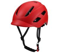 Folpus Casco de Ciclismo Adulto Casco Bicicleta Carretera Urbano con Visera Extraíble Revestimiento Acolchado Lavable Ajustador Trasero Certificación EN1078, Rojo, L57-61CM
