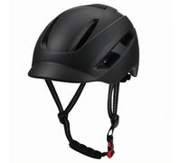 Folpus Casco para Bicicleta con de Ajuste Estructura Resistente Ranuras de Aireación y Luz USB Adecuado para Rutas Recreativas Paseos Familiares, Negro, L 57-61CM