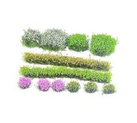 Folpus Césped Artificial en Miniatura para modelar, Ideal para Crear un Conjunto de Flores versátil para un jardín de Hadas en Miniatura, Style D