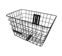 Folpus Cesta para Bicicleta Cesta Delantera Soporte Portaequipaje Accesorio de Ciclismo Estructura Metálica Ligera Adecuada para Compras Almacenamiento Trans, Negro