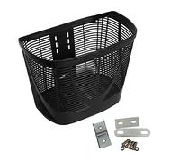 Folpus Cesta para Bicicleta Delantera Canasta de Transporte Portaequipajes Universal Caja de Almacenamiento de Plástico Desmontable Adecuada para Compras Tra, Negro
