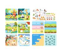 Folpus Children Learning Book Cuaderno Lavable de Actividades Temáticas Acuáticas Promueve Curiosidad y Destreza Manual Entretenimiento Portátil para Niños Viajes Médicas, Animales