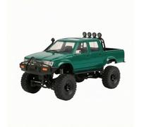 Folpus Coche Teledirigido Infantil Crawler 4x4 Todoterreno Camioneta Pickup Miniatura con Componentes de Metal y Carga USB Adecuado para Aire Libre Jardines Cumpleaños, Verde