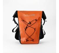 Folpus de Bicicleta Bolsa Trasera Pannier Maleta Ciclismo Portaequipajes Impermeable PVC con Tapa Segura Bolsillos Laterales Elásticos, Array, Naranja