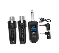 Folpus de guitarra del receptor de transmisor de audio Conexión automática XLR Equipo de música del de adaptador para mezclador de audio de, 1 in 2 with Adapter
