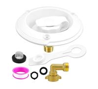 Folpus Entrada de llenado de agua para City, conector hembra NH de 3/4 a conector macho de 1/2 con brida de tapón antipolvo, válvula de retención de, Blanco, Style B
