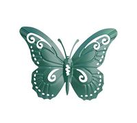 Folpus Escultura de Pared Mariposa Mariposa Metal Decoración Pared Figura Artística Adorno Resistente Adecuada para Dormitorio Sala Jardín Obsequios, Verde Oscuro, Individual