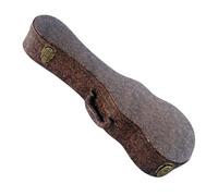Folpus Estuche duro de ukelele, bolsa de concierto de ukelele, bolsita de ukelele impermeable de servicio pesado de cuero PU, Brown 23inch