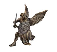 Folpus Figura Decorativa de ángel Guerrero, Estilo Vintage, Adorno Europeo de Mesa, Escultura para Vitrina, estantería, Fiesta, Oro