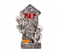 Folpus Figurita de Halloween Lápida de Mesa Decorativa Adorno Escultura Miniatura Resina Maciza con Efecto Piedra Envejecida y en Relieve Descansa en, Style to 2