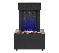 Folpus Fuente de Cascada de Escritorio Flujo de Agua Batería USB/AA Fengshui para