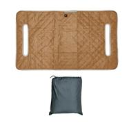 Folpus Funda para Asiento de Golf con Manta Toalla Cubre Asiento con Calefacción Ajustable Material Felpa Sintética Accesorio Liviano Y Portátil Adecuada Par, MarrÓn