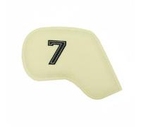 Folpus Funda para Cabeza de Palo de Golf Cubierta Identificadora de Hierros Antigolpes Facilidad de Uso Adaptable Adecuada para Partidas de Golf Desplazamientos y Práctica, Claro 7
