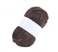 Folpus Hilo de Poliéster Tejido Cinta para Tejer Lana para Cordón para Manualidades Madeja Ligera de 100 G Fácil de Manejar Adecuado para Bolsos Sombreros, Coffee