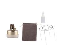 Folpus Hornillo de pequeño de Metal con Soporte para Camping, Barbacoa, Picnic y Senderismo, Oro