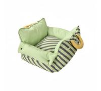Folpus Industrial Sofa Sofá Cama Portátil para Mascotas Asiento Elevador Interior con Diseño Multifuncional y Material Lavable Adecuado para Viaje Coche Parque Casa, Franja Verde Lavable