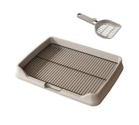 Folpus Inodoro para Perros Interior Bandeja Aseo Rejilla Arenero Mascota Drenaje al Bandeja Paws Secas Material Segura para Patas Limpieza Sencilla Estilo, Gris Niebla, Grande 63 49 8cm