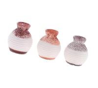 Folpus Jarrones de Cerámica Hechos en Resina en Miniatura para Casa de Muñecas, Escala 4x1/12, Decoración, 3 Uds.