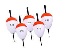 Folpus Juego de 5 Boyas de Pesca de EVA ovaladas de Colores Brillantes, de Alta flotabilidad, para Pesca en, percas y bagres, 5g