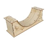 Folpus Juego de rampa para patineta de de Madera, Regalo Educativo temprano para Vacaciones, Kit de Parque de Patinaje portátil para Entrenamiento de, U Shape Slope