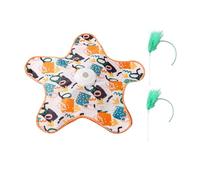 Folpus Juguete Divertido para Hacer Ejercicio con Patadas, Juguete Interactivo para Gatos Que Juega al escondite y Plumas, Pintada