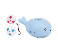 Folpus Juguete Interactivo de Ballena Flotante con Carga USB y Dos Pelotas pequeñas, tamaño de 11 x 6,9 x 5 cm, Azul