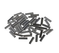 Folpus Kit de 50 Manguitos de Doble Barril de Bucle para Tubos de Línea de Pesca, Diámetro 0.8mm