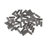 Folpus Kit de 50 Manguitos de Doble Barril de Bucle para Tubos de Línea de Pesca, Diámetro 1 mm