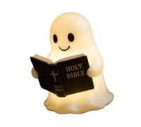 Folpus Lámpara de lectura fantasma, lámpara de noche para niños, decoración navideña de Halloween, luz de noche para repisa, chimenea, estante.