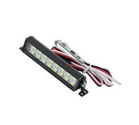 Folpus Luz de Techo para Crawler RC Barra LED de Techo Lámpara Kit Luces Accesorio Mejora Metal Funciones Constante Respiración Ráfaga Adecuada para, 52 mm L Universal