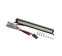 Folpus Luz de Techo para Crawler RC Barra LED de Techo Lámpara Kit Luces Accesorio Mejora Metal Funciones Constante Respiración Ráfaga Adecuada para, 102 mm L Universal