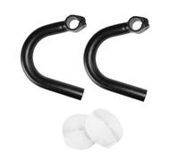 Folpus Manillar de Bicicleta, Barra de Tornillo de Banco Resistente Y Cómoda, Barra de Soporte de ángulo Externo, Aleación de Aluminio, Par, Cinta de Manillar Blanca