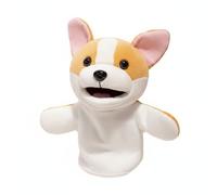 Folpus Marioneta de Mano Infantil Muñeco Infantil Títere de Peluche Marioneta Animal Tejido Corto de Poliéster con PP Impulsa Juego Simbólico y Comunicación, Naranja, Blanco
