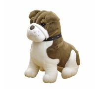 Folpus Muñeco Shar Pei de Peluche Perro Juguete de Peluche Cojín Almohada con Expresión Tierna y Pliegues Relleno de PP Suave Adecuado para Cuna Juego Dormitorio Sala de Estar, Marrón, 55CM