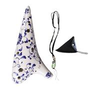 Folpus Ocarina Alto C de 12 agujeros, elegante accesorio de cerámica con bolsa protectora y folleto de canciones para principiantes, B