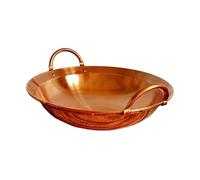 Folpus Olla Caliente de Cobre Shabu Shabu, Olla Multifuncional Estilo Chino, Wok, sartén para Cocina Comercial, Fiesta, Camping, hogar, 22cm