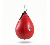 Folpus Pera Boxeo con Cuerda para Entrenamiento, Rojo, Pelota De Velocidad Colgante Roja [Versión Mejorada Y Engrosada]