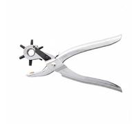 Folpus Perforadora de Cinturones Punzón Giratorio Alicate para Agujeros Herramienta Manual Multifunción Perforadora para Cuero Acero Cromo Vanadio Resistente, Dl1919c Agujero Redondo