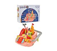 Folpus Pista Exploración Coches Educativo | Multicolor, Pista con Coches, sin Rebabas, para Casa,
