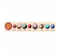 Folpus Puzzle Juego Didáctico Solar Madera Aprendizaje Figuras Deslizables Habilidades Coordinación Adecuado para Desarrollo Infantil Actividades Educativas, Planetas H