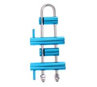 Folpus Rack Descender de Aluminio Resistente con Barras Dobles Equipo Esencial para Descenso en Cuerda y Control de Fricción Adecuado para Exploración, Azul