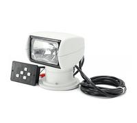 Folpus Reflector Marino Búsqueda Luz Halógena Lámpara Estructura Sellada Cabeza Rectangular Base Redonda Control por Cableado, 24V Halógeno, Panel De Control Remoto Simple, Blanco