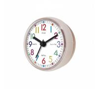 Folpus Reloj de Succión Reloj de Pared Reloj de Ducha Reloj Colgante Reloj de Baño para Aprendizaje de la Hora Esfera Visible en Sujeción a Azulejos y Vidrio, Naranja, Tiempo De Estudio A