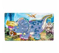 Folpus Rompecabezas de Dinosaurio Juguete Educativo Infantil Puzzle Didáctico Madera con Piezas Ensamblables y Guía Visual Adecuado para Aprendizaje en Casa, Triceratops Digital
