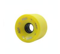 Folpus Rueda de Skateboard Diseñada con Ancho Textura Mate Durometro 80A y Material PU de Apta para Danzar en Longboard Paseos y Deslizamiento, Amarillo