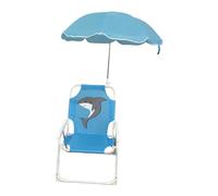 Folpus Silla de Camping para niños, Silla Plegable con sombrilla, Silla de Playa portátil Ligera para Parque, mochilero, Viaje, Picnic, Patio, tiburón