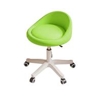 Folpus Silla Tocador Ajustable Silla con Ruedas para Maquillaje Asiento Tipo Cubo de Respaldo Curvo Cojín de Espuma Tapizado en de Cinco Apoyos Adecuada para, Ajustable, Verde Juvenil