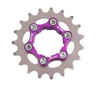 Folpus Single Speed Cassette para Bicicleta con Engranaje Único Espaciadores Anillo Final Y Anillo de Bloqueo Fabricado en Aleación Duradera Adecuado para Ad, 19T