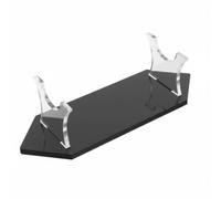 Folpus Soporte para Accesorios de Juego de Rol Base Expositora de Acrílico Soporte de Presentación Cuna Doble Curva Rectangular Sujeción Segura Adecuado para , Base Negra